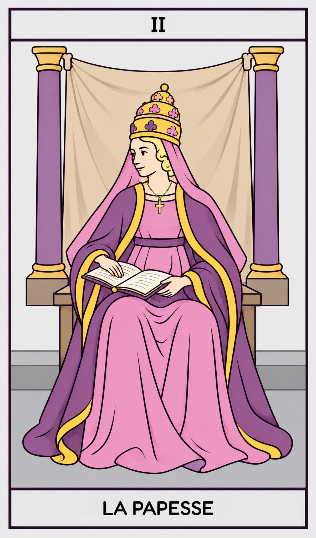 La Papesse, Tarot de Marseille