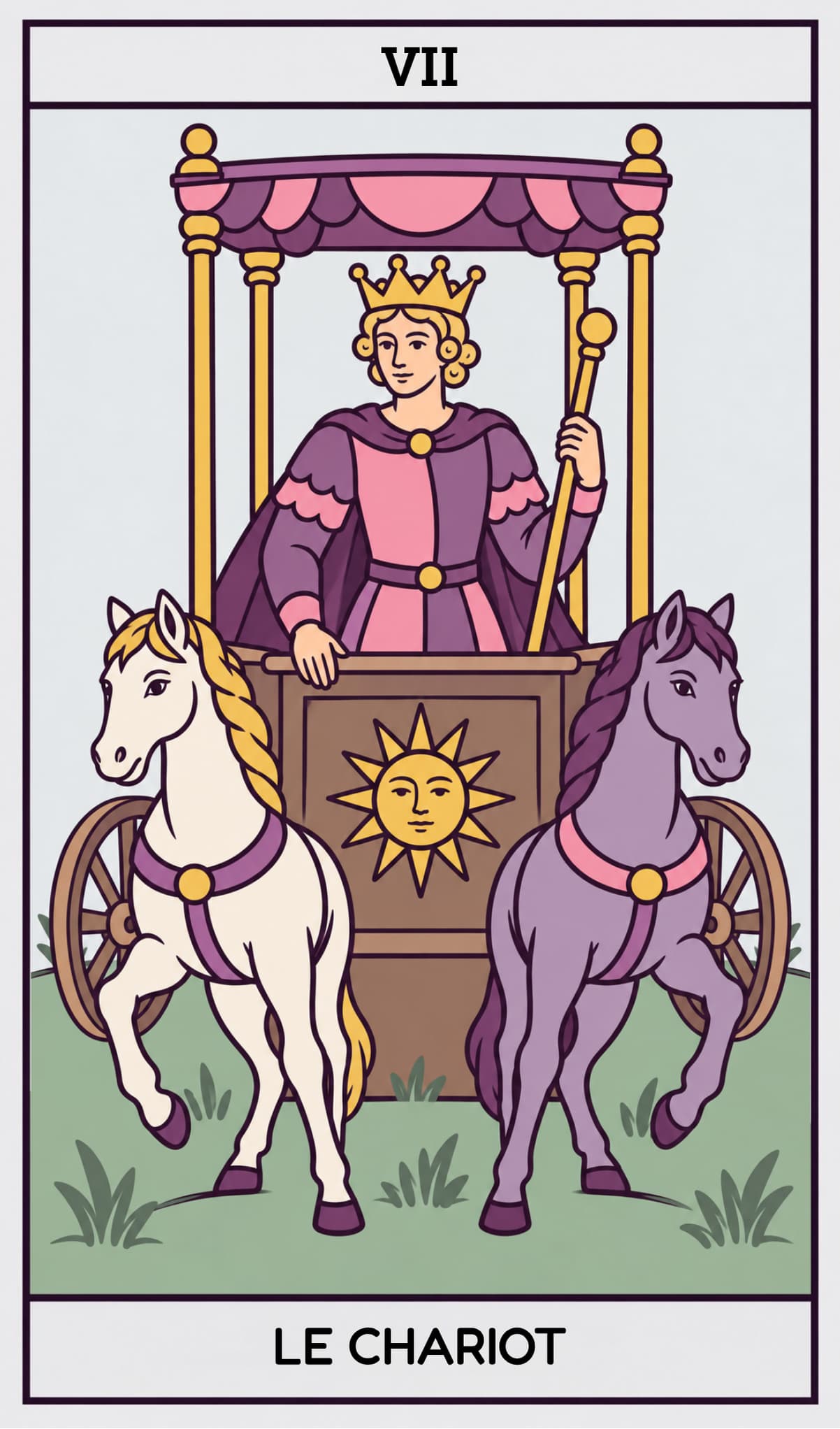 Le Chariot, Tarot de Marseille