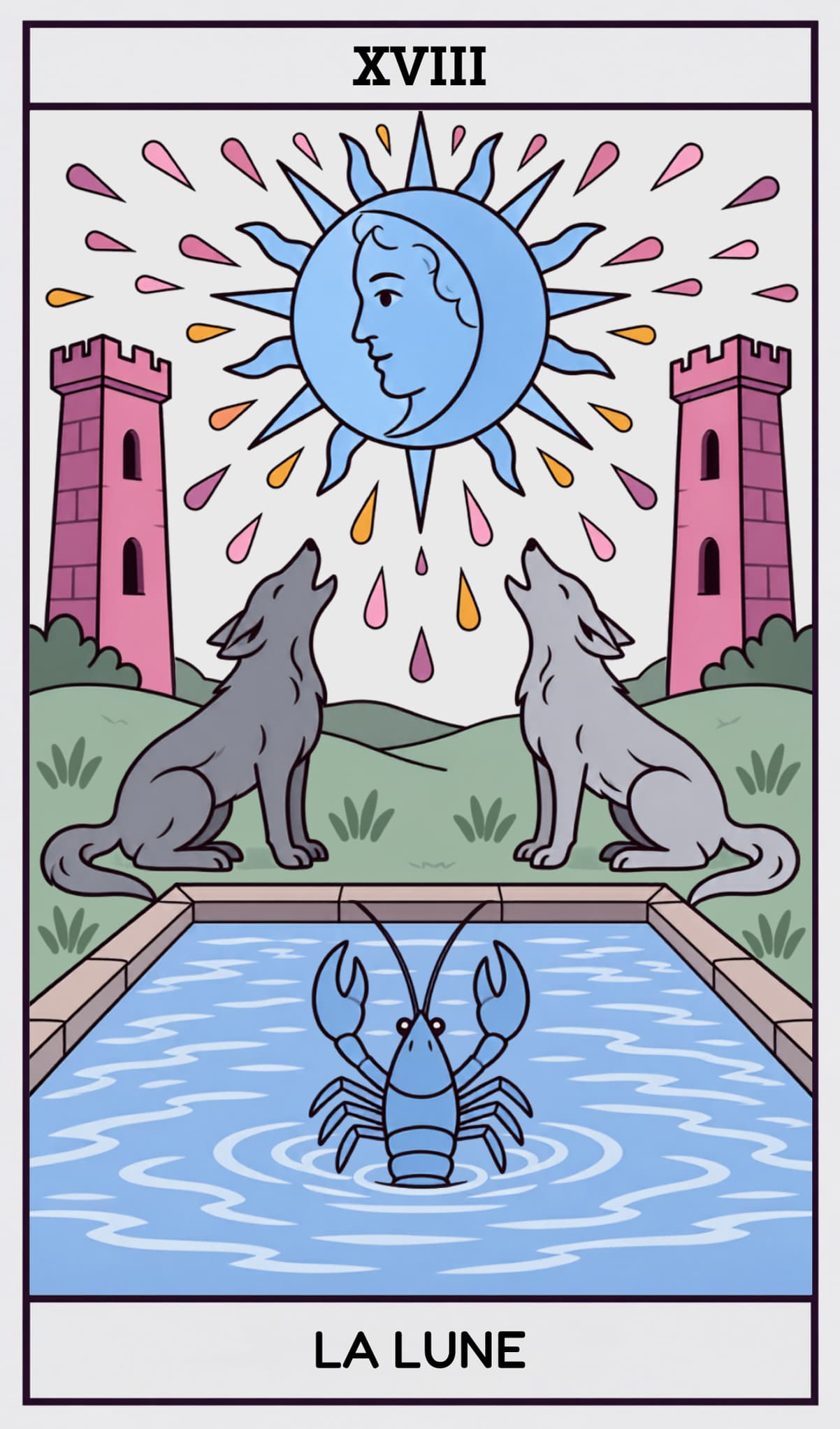 La Lune, Tarot de Marseille