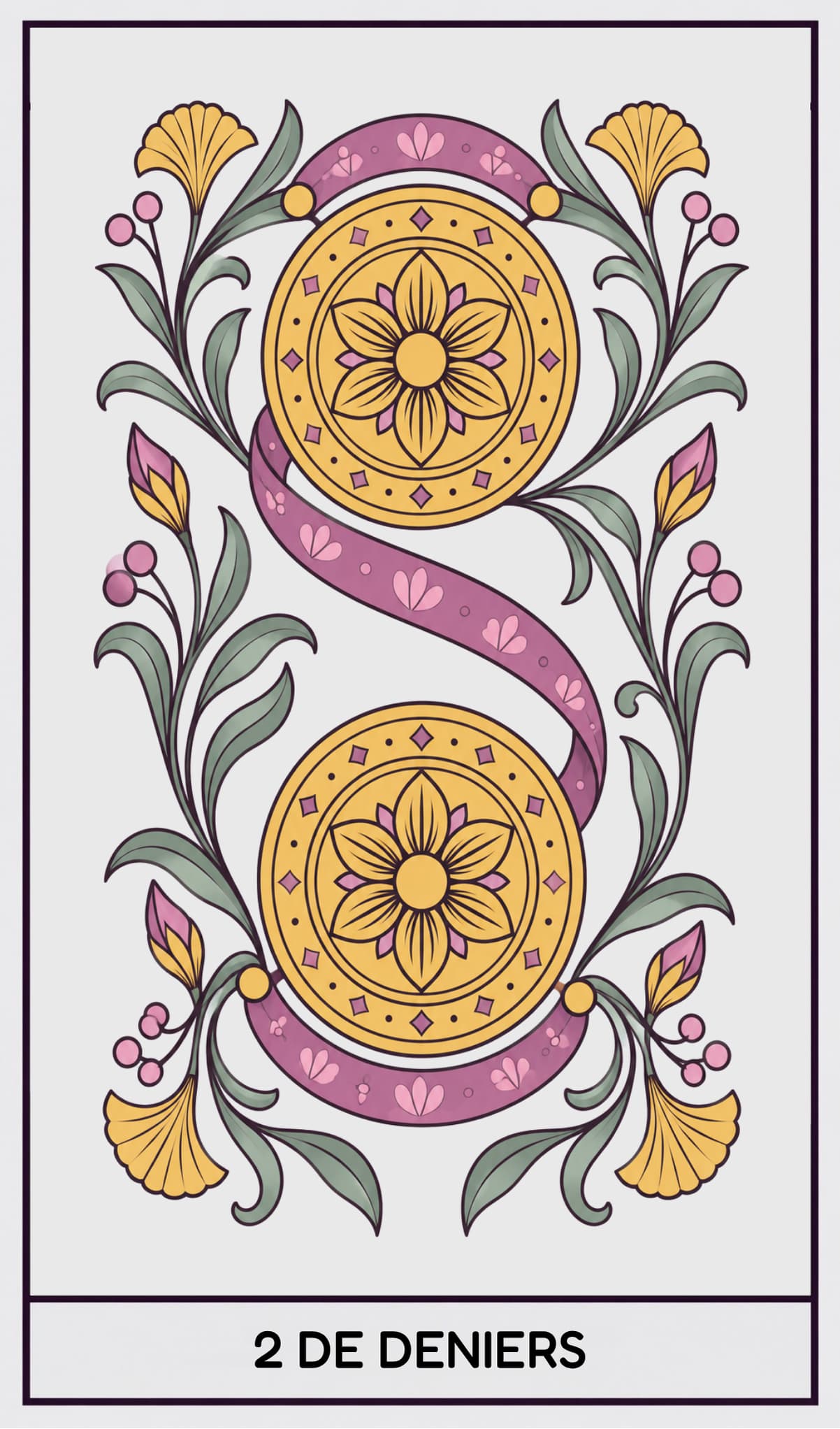 2 de Deniers, Tarot de Marseille