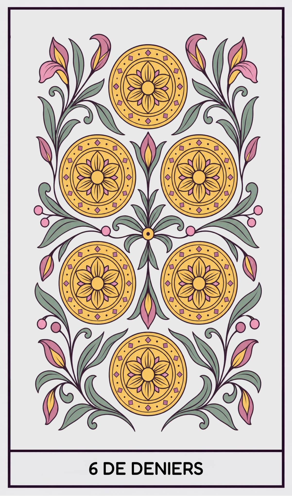 6 de Deniers, Tarot de Marseille