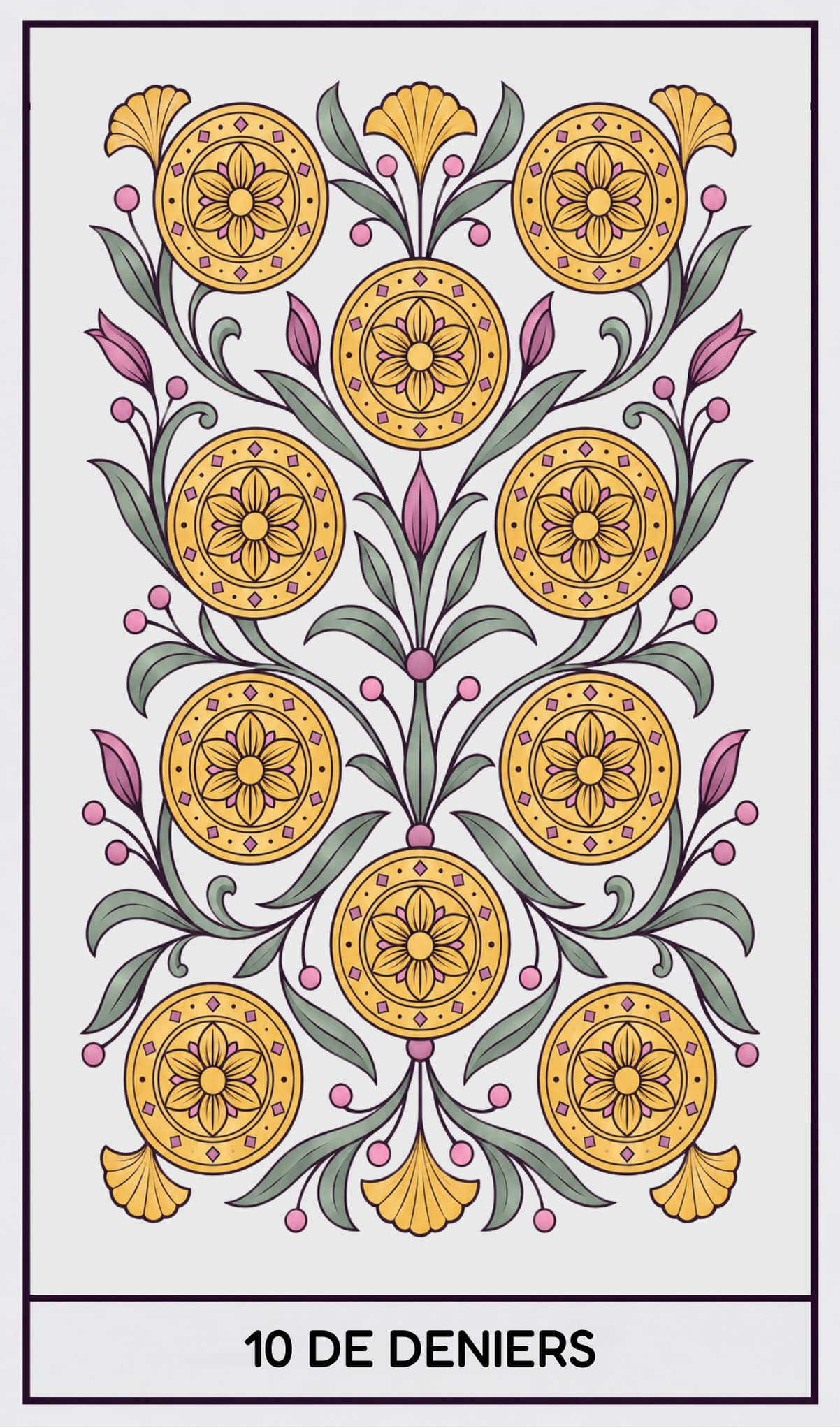 10 de Deniers, Tarot de Marseille