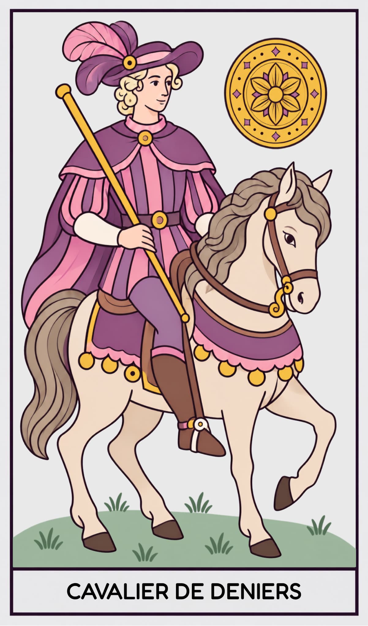 Cavalier de Deniers, Tarot de Marseille