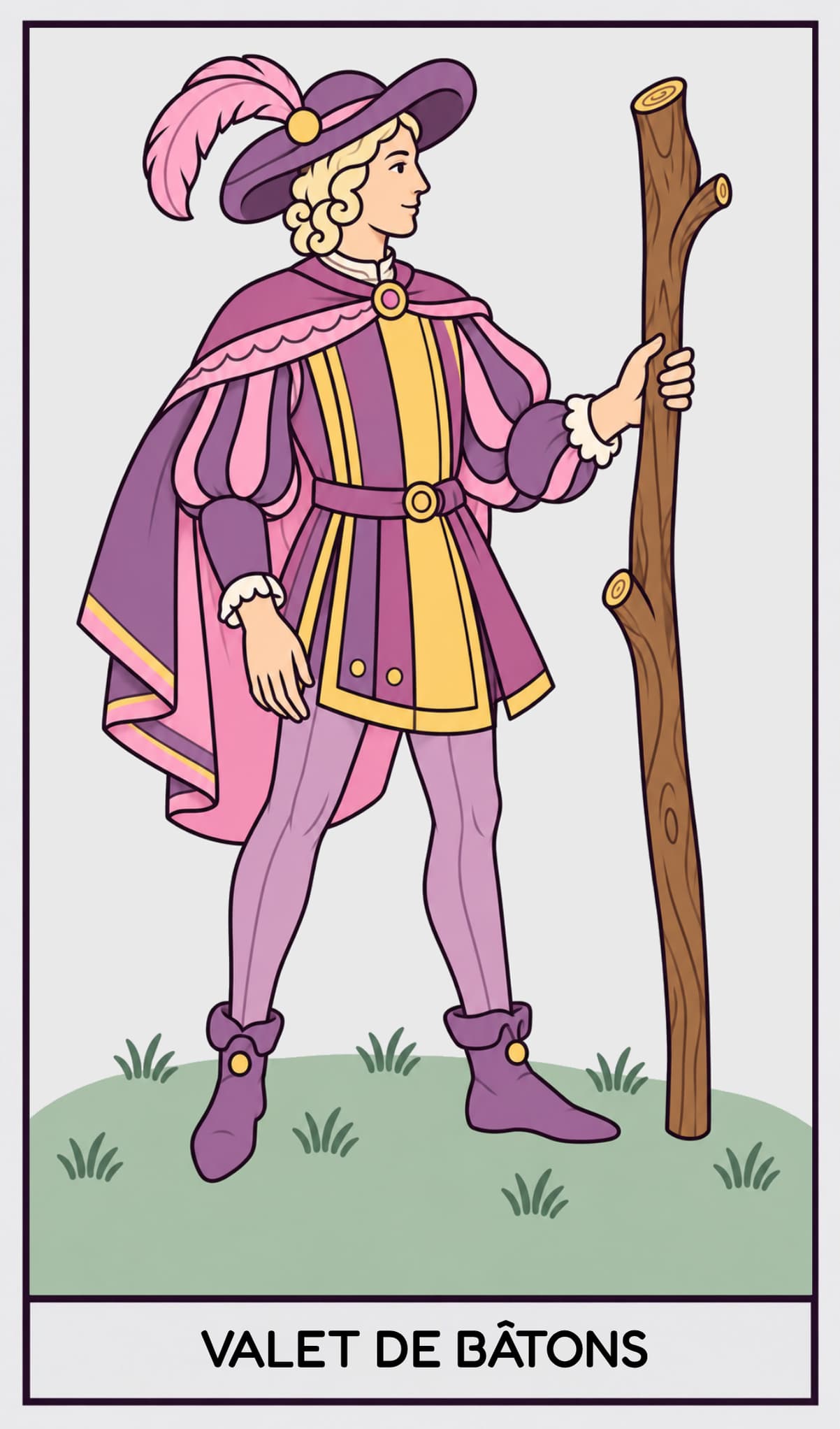 Valet de Bâtons, Tarot de Marseille