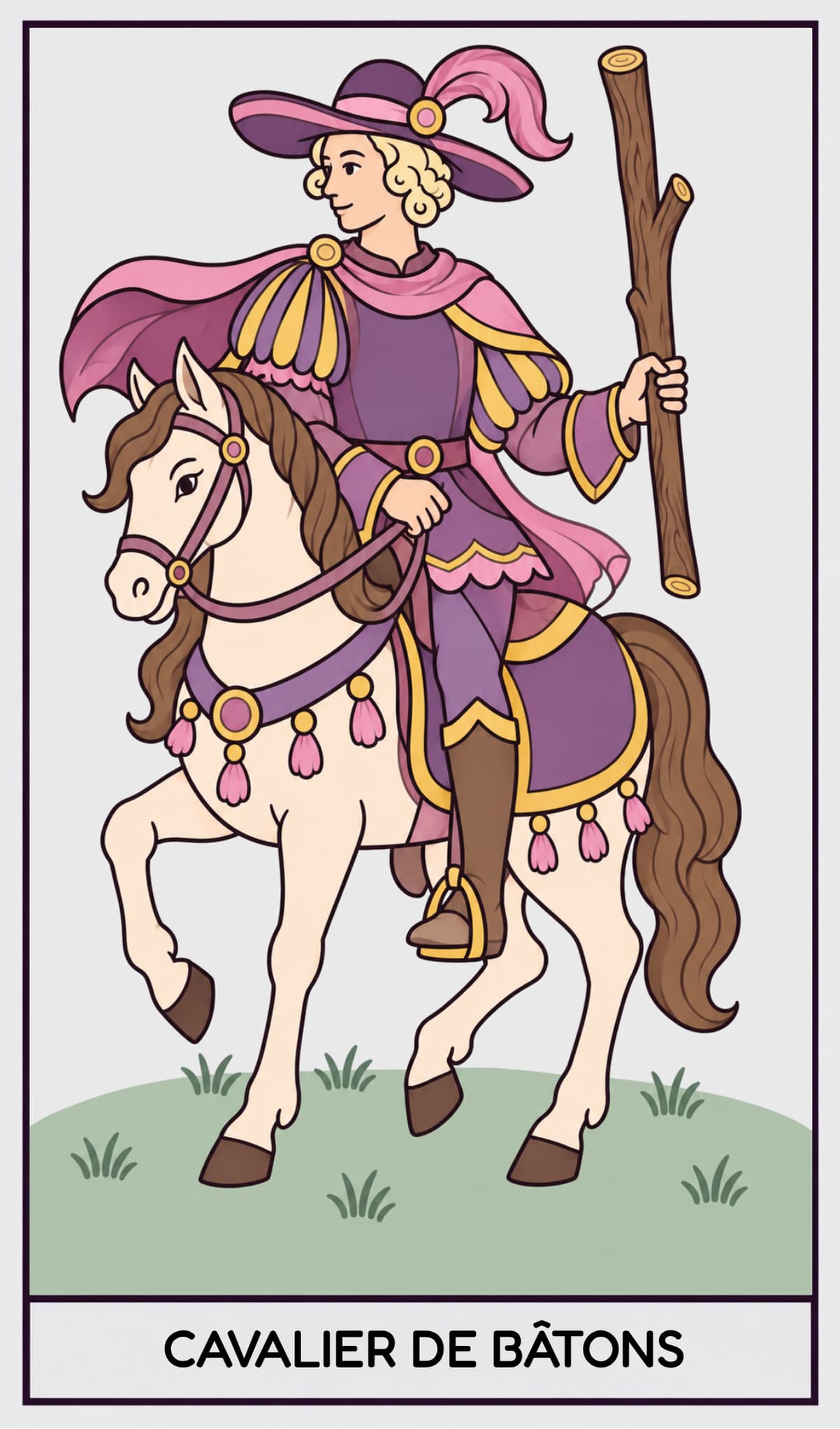 Cavalier de Bâtons, Tarot de Marseille