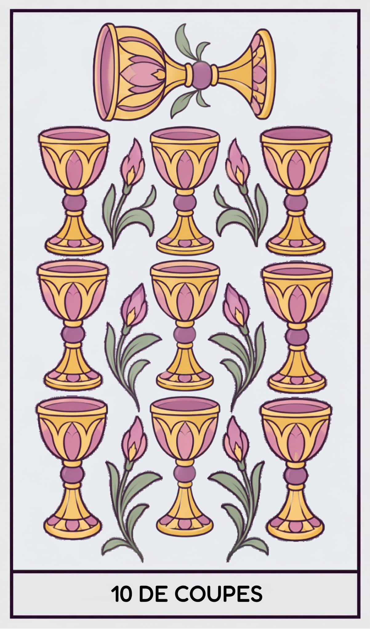 10 de Coupes, Tarot de Marseille
