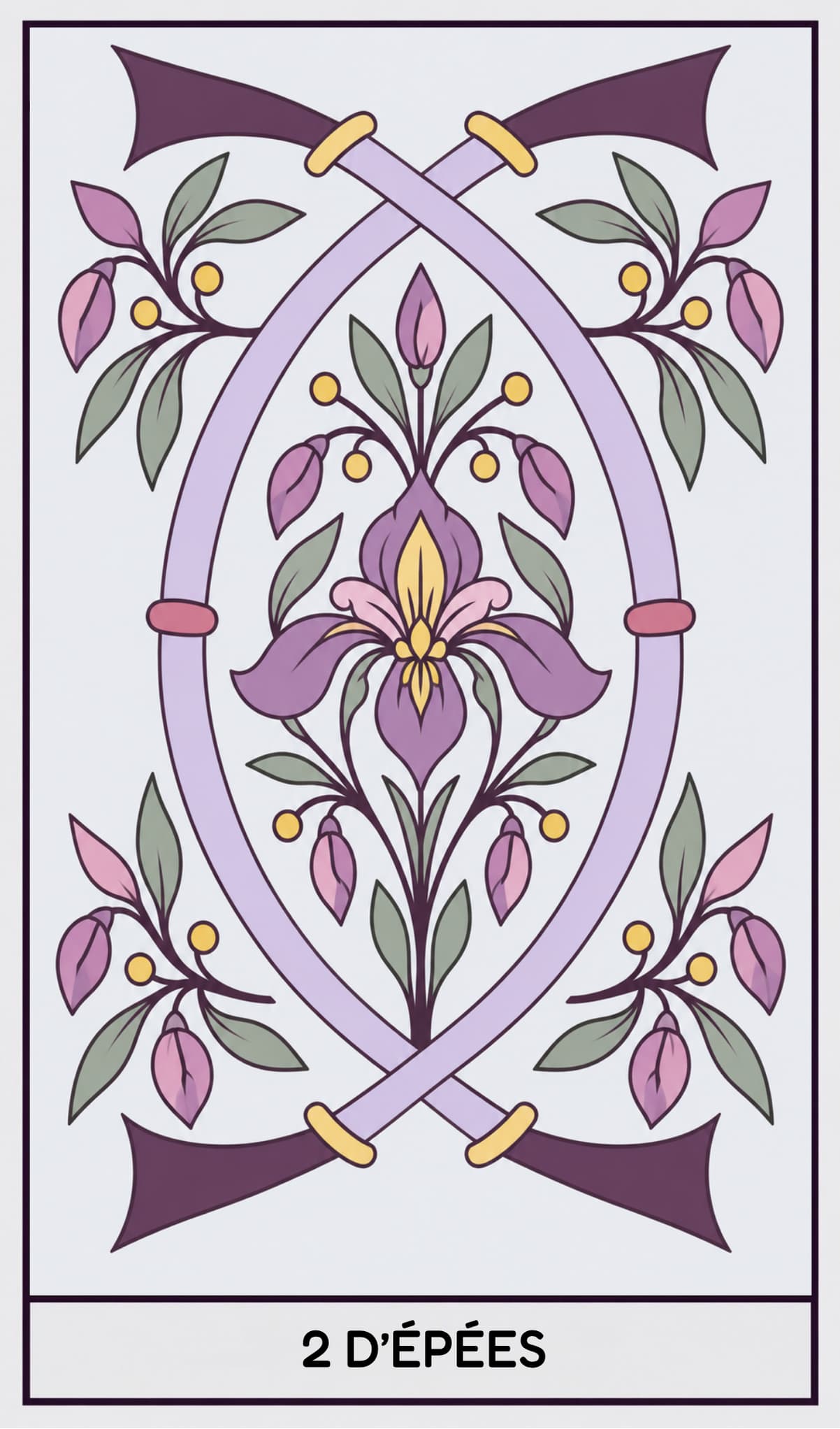 2 d'Épées, Tarot de Marseille