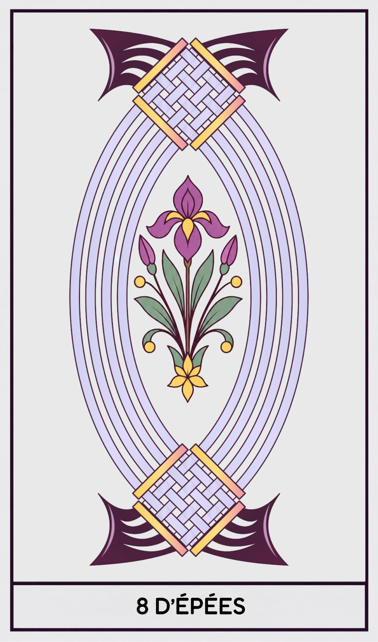 8 d'Épées, Tarot de Marseille