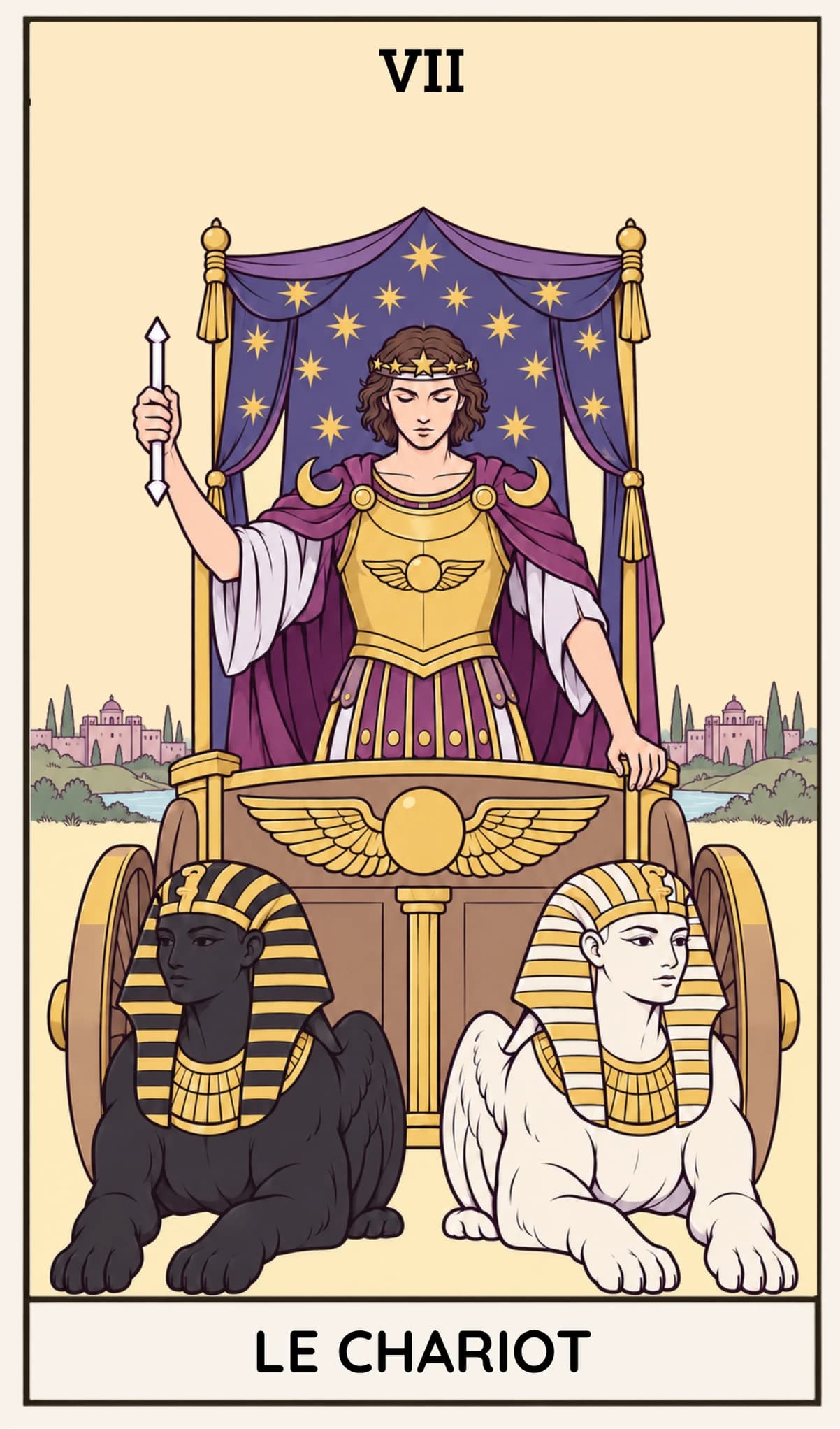 Le Chariot, Tarot Rider-Waite-Smith