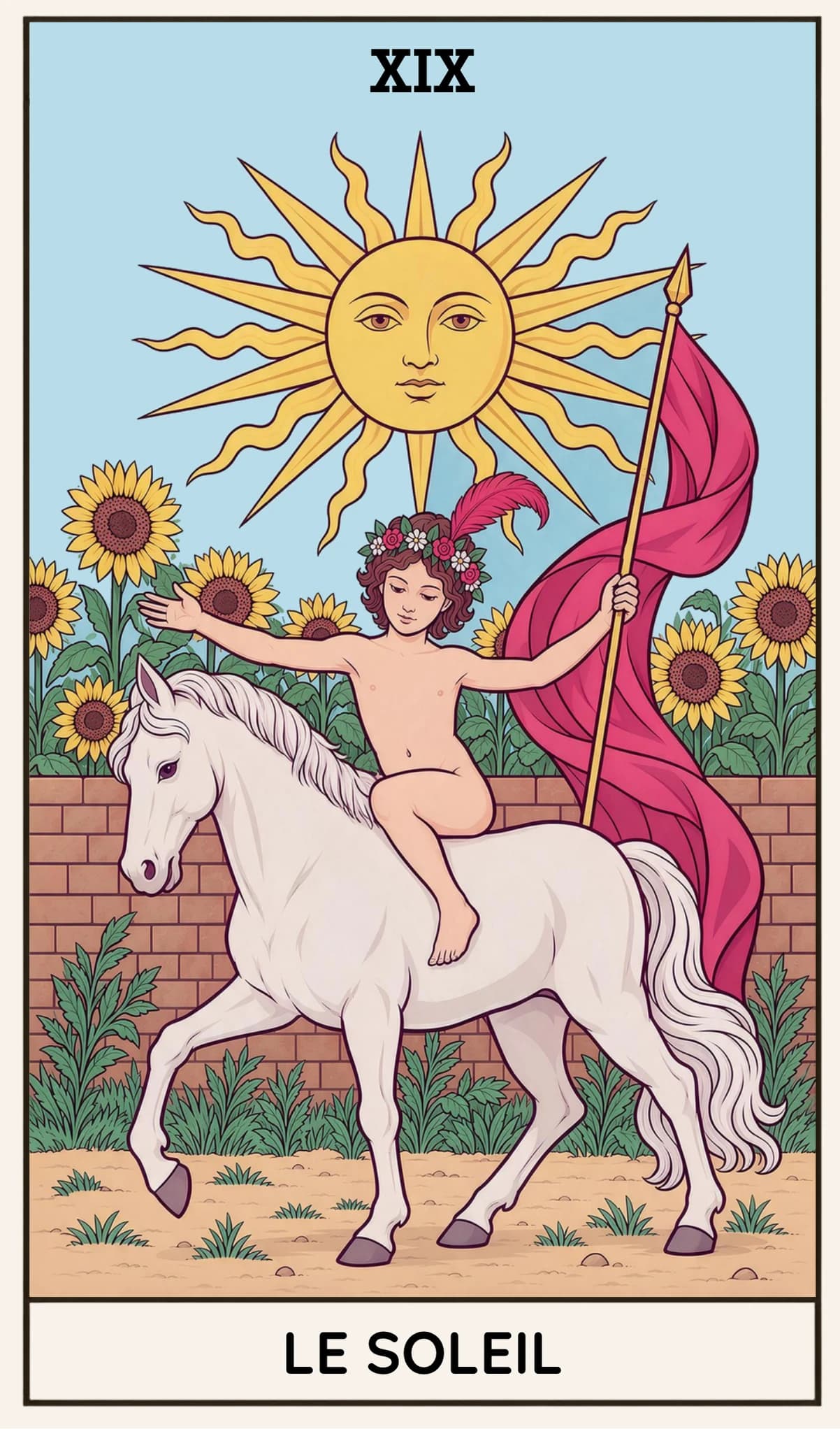 Le Soleil, Tarot Rider-Waite-Smith