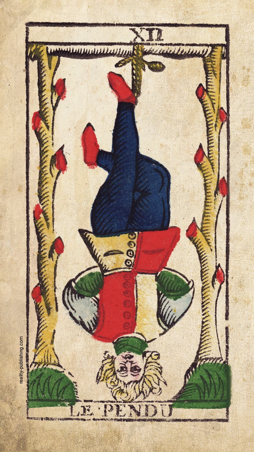 XII Le Pendu, Nicolas Conver, Tarot de Marseille, 1760