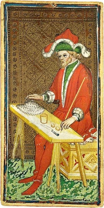 Le Bateleur, Tarot Visconti-Sforza, XVe siècle
