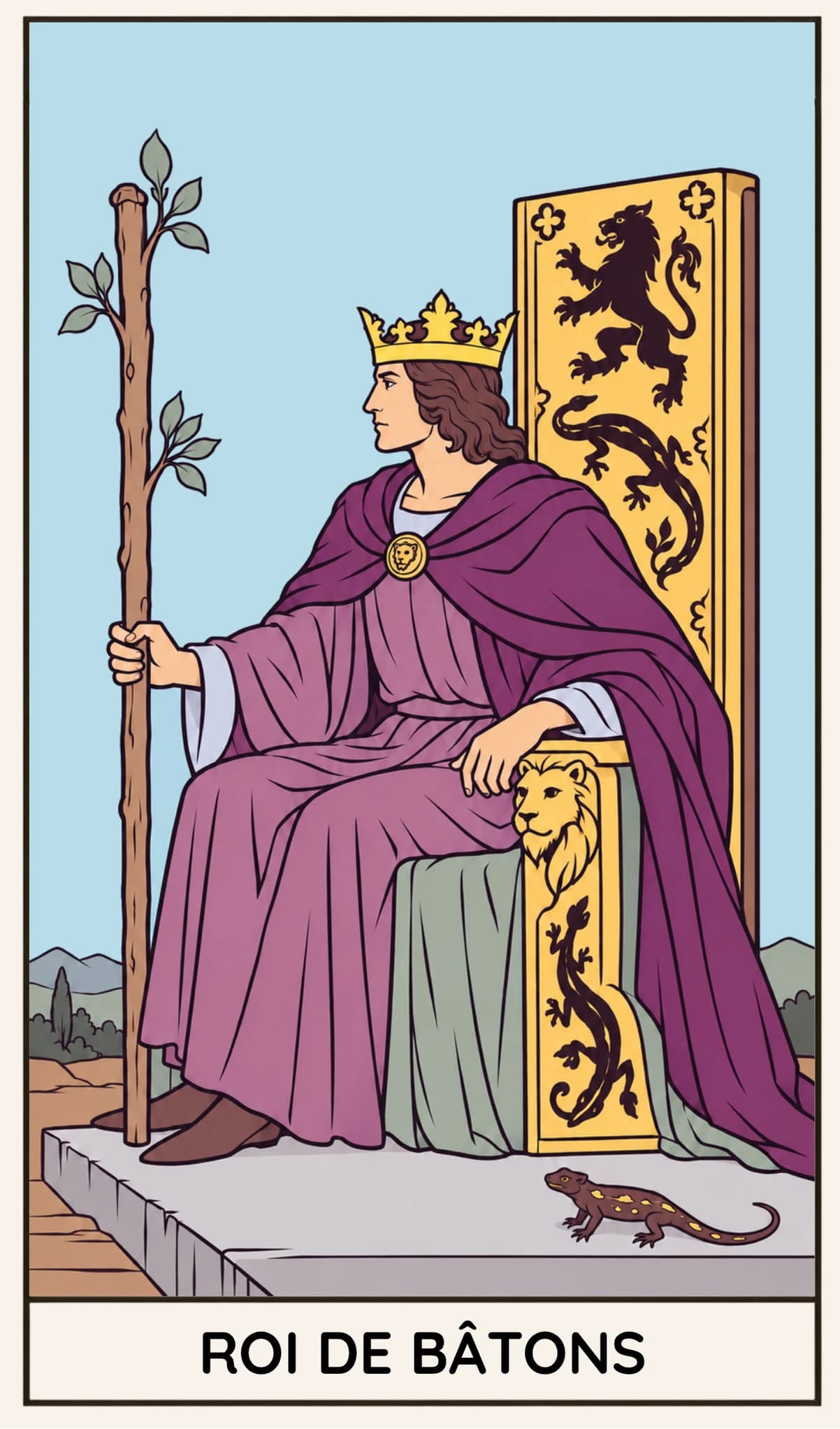 Roi de Bâtons, Tarot Rider-Waite-Smith