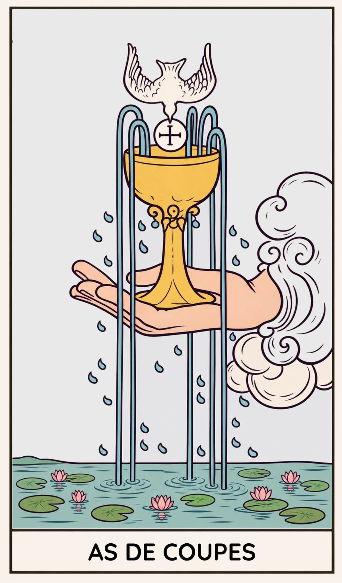 As de Coupes, Tarot Rider-Waite-Smith