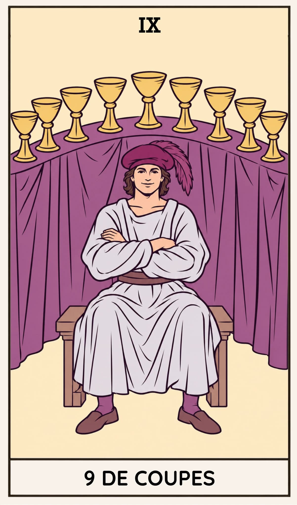 9 de Coupes, Tarot Rider-Waite-Smith