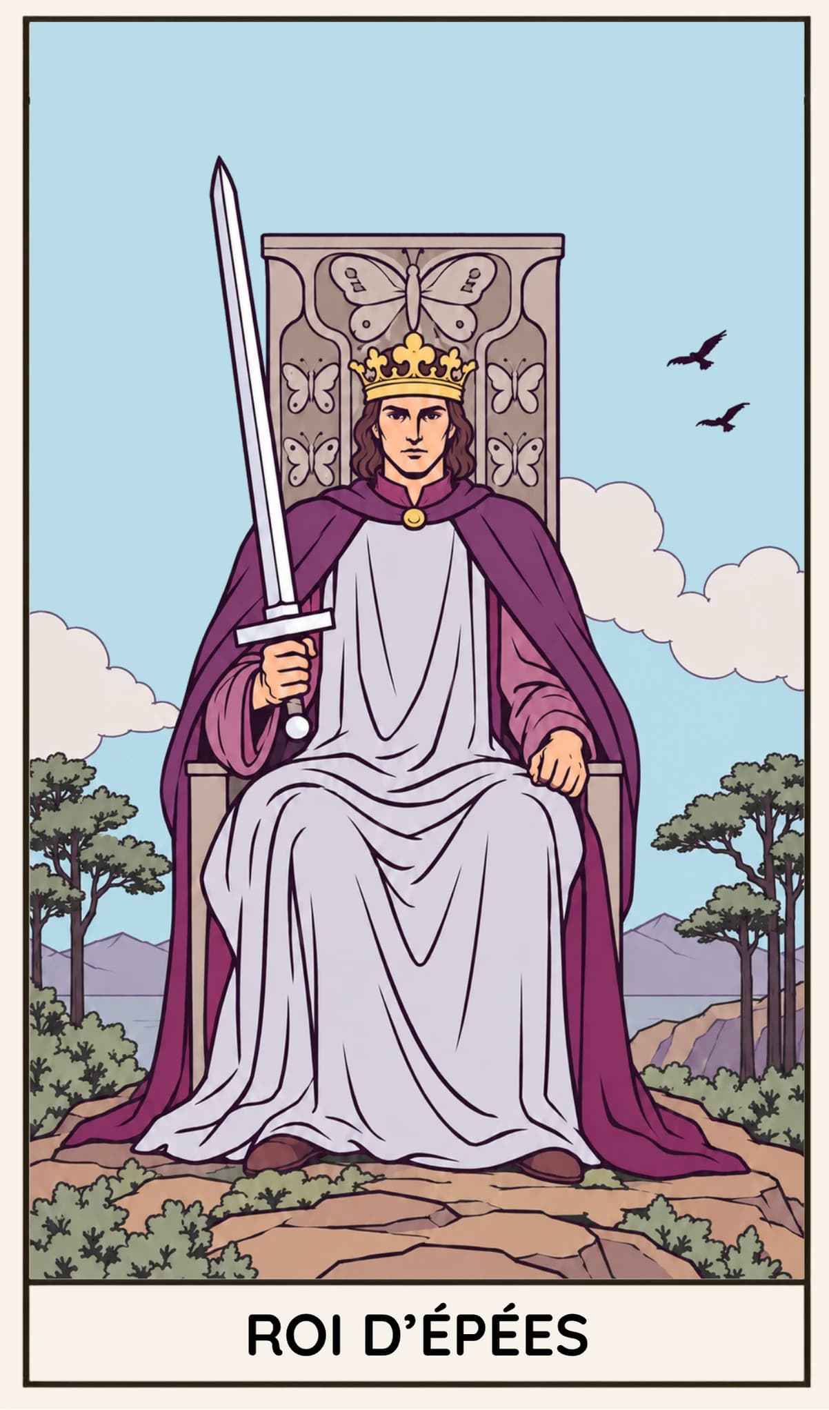 Roi d'Épées, Tarot Rider-Waite-Smith