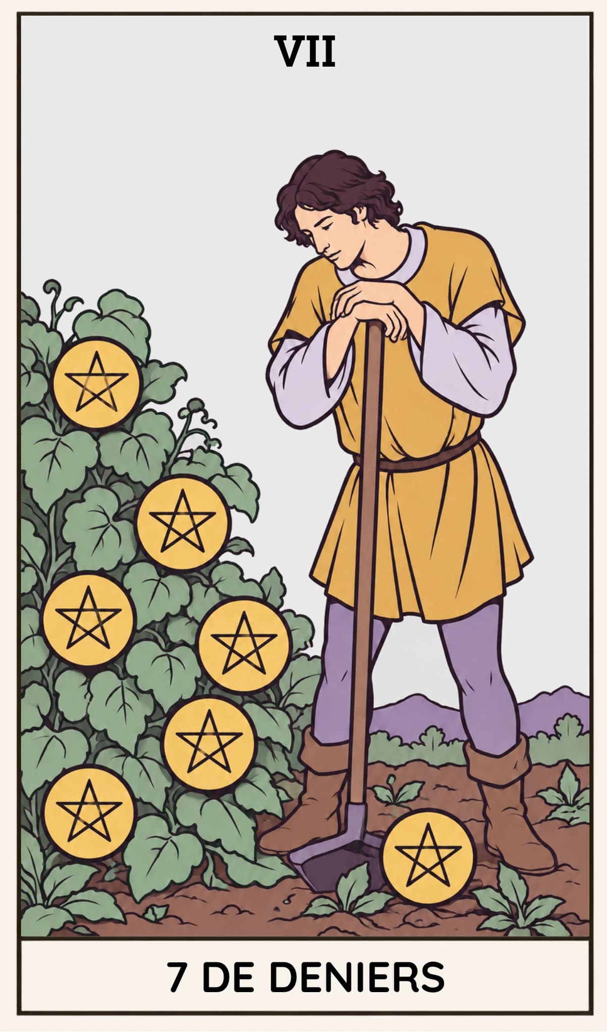 7 de Deniers, Tarot Rider-Waite-Smith